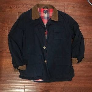 J.crew blue field jacket large corduroy collar